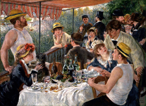 reproductie Le dejeuner des canotiers van Pierre-Auguste Renoir